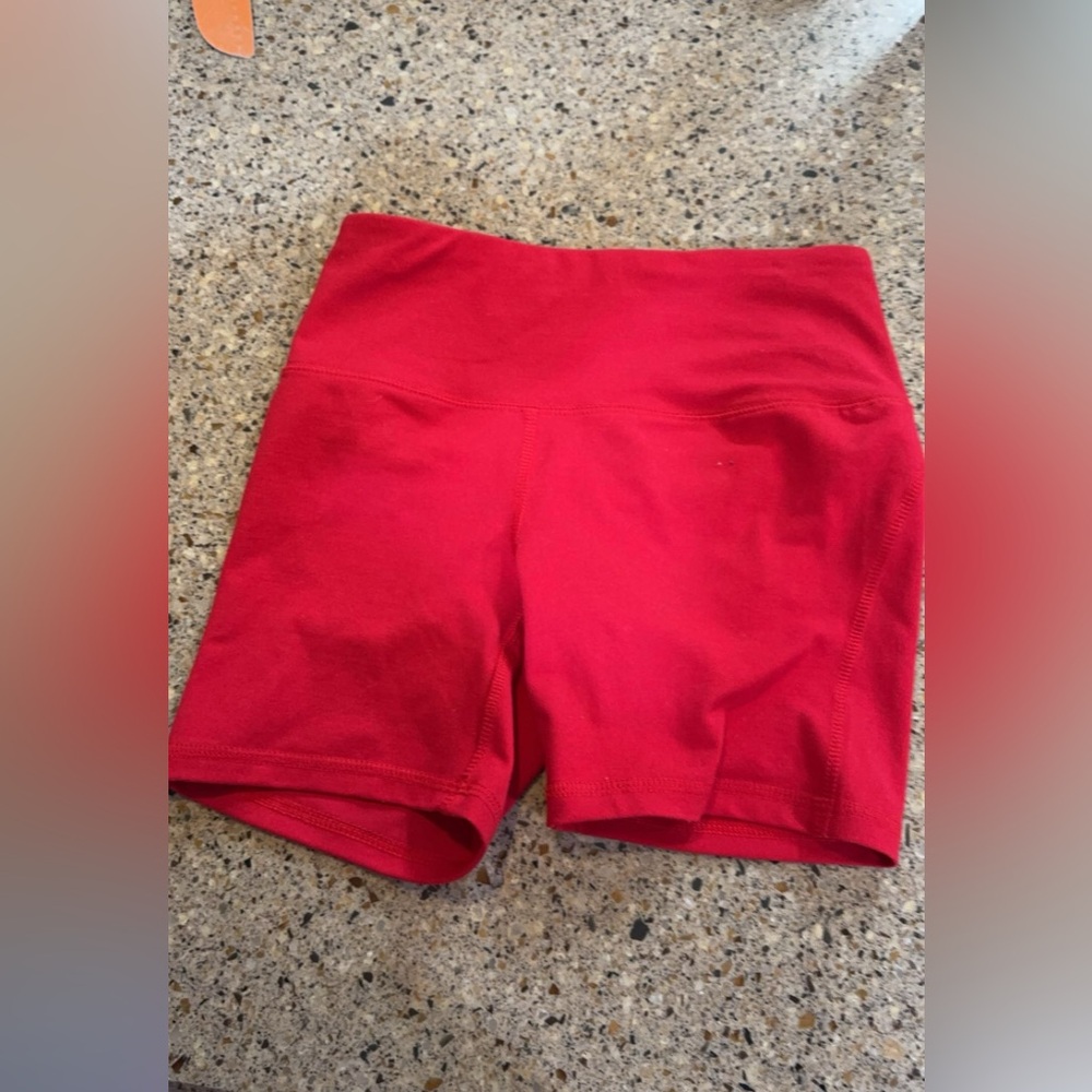 DSG red spandex/compression biker shorts. Excellent condition.